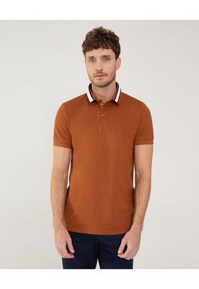 Polo Para Hombre Cuello Tejido Sin Bolsillo Color Naranja Marca Patprimo #44112660