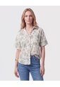 Camisa Manga Corta Con Dobladillo Mujer  Para Mujer Verde Patprimo de Patprimo