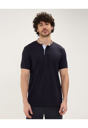 Polo Para Hombre Cuello Mao Sin Bolsillo Color Azul Oscuro Marca Patprimo #44112659