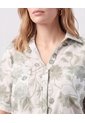 Camisa Manga Corta Con Dobladillo Mujer  Para Mujer Verde Patprimo de Patprimo