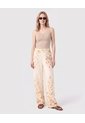 Pantalón Fluido Con Cintura Elástica Mujer  Para Mujer Crema Patprimo de Patprimo