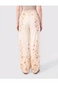 Pantalón Fluido Con Cintura Elástica Mujer  Para Mujer Crema Patprimo de Patprimo