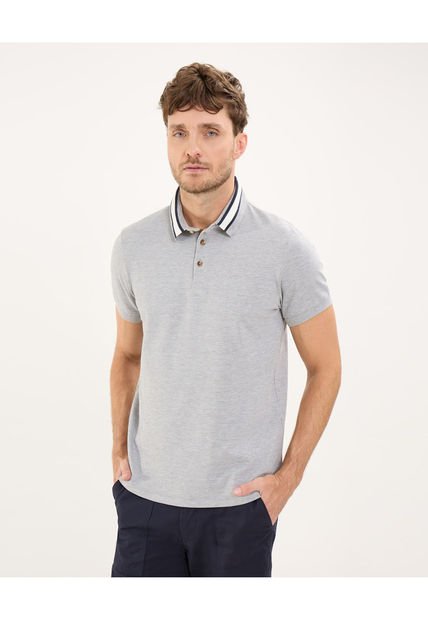 Polo Para Hombre Cuello Tejido Sin Bolsillo Color Gris  Marca Patprimo #44112660