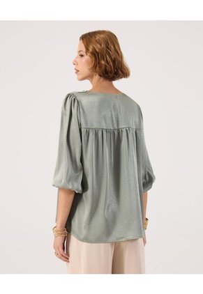Blusa Para Mujer Manga 3/4 Color Verde Marca Patprimo #30123604