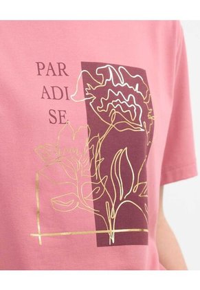 Camiseta Para Mujer Manga Corta Cuello Redondo Color Rosado Marca Patprimo #30093712