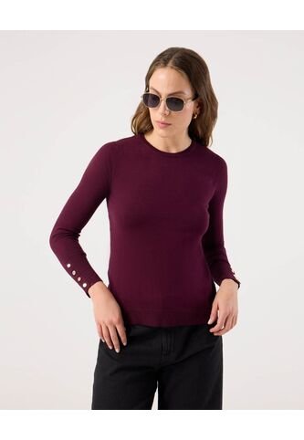 Saco Para Mujer Cuello Redondo Color Vino Marca Patprimo #30330648 Patprimo