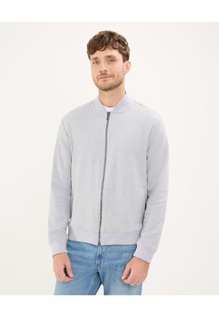 Buzo Para Hombre Bomber Color Gris Claro Marca Patprimo #44060299
