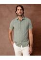 Camisa  Para Hombre Manga Corta Sin Bolsillo Cuello Casual M Color Verde Marca Patprimo #44013177 de Patprimo