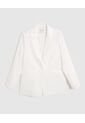 Blazer Para Mujer Con Ajuste De Botón  Para Mujer Blanco Patprimo de Patprimo