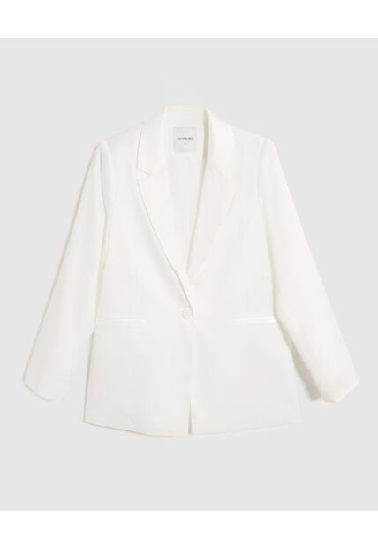 Blazer Para Mujer Con Ajuste De Botón  Para Mujer Blanco Patprimo