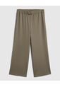 Pantalón Wide Leg Con Herraje Para Mujer Curvy  Para Mujer Verde Patprimo de Patprimo
