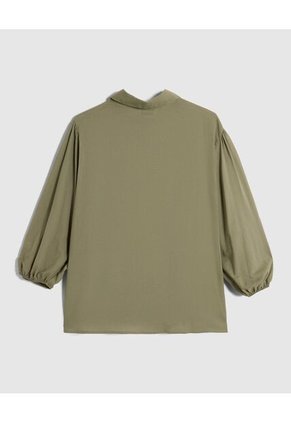 Camisa Con Mangas Globo Para Mujer Curvy  Para Mujer Verde Patprimo