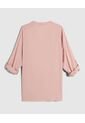 Camisa Cuello Nerú Y Doble Bolsillo Para Mujer Curvy  Para Mujer Rosado Patprimo de Patprimo