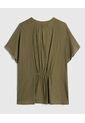 Blusa Escote En V Con Manga Corta Para Mujer Curvy  Para Mujer Verde Patprimo de Patprimo