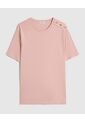 Camiseta Con Botones En Hombro Para Mujer Curvy  Para Mujer Rosado Patprimo de Patprimo
