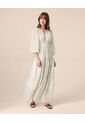 Vestido Largo Con Cintura Enresortada Para Mujer  Para Mujer Verde Patprimo de Patprimo