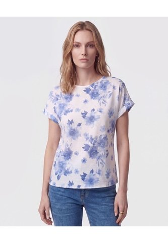 Blusa De Cuello Redondo Y Manga Corta Mujer  Para Mujer Blanco Patprimo Patprimo