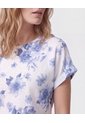 Blusa De Cuello Redondo Y Manga Corta Mujer  Para Mujer Blanco Patprimo de Patprimo
