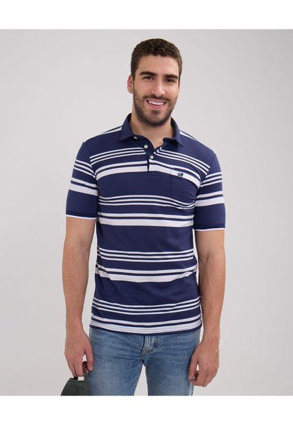 Polo Para Hombre Cuello Tejido Con Bolsillo Color Azul Rey Marca Patprimo #44112650