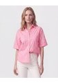 Camisa Manga Corta Con Bolsillo Mujer  Para Mujer Rosa Patprimo de Patprimo