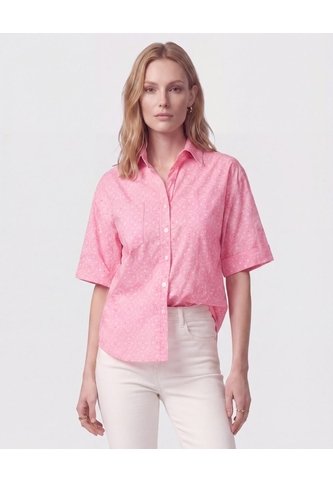 Camisa Manga Corta Con Bolsillo Mujer  Para Mujer Rosa Patprimo Patprimo