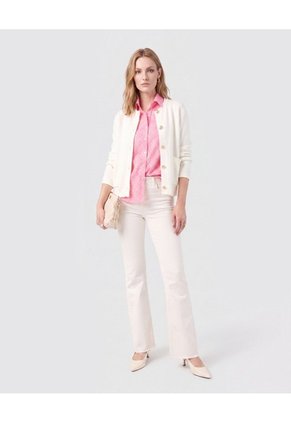 Camisa Manga Corta Con Bolsillo Mujer Para Mujer Rosa Patprimo