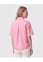 Camisa Manga Corta Con Bolsillo Mujer  Para Mujer Rosa Patprimo de Patprimo