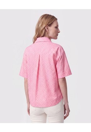 Camisa Manga Corta Con Bolsillo Mujer Para Mujer Rosa Patprimo