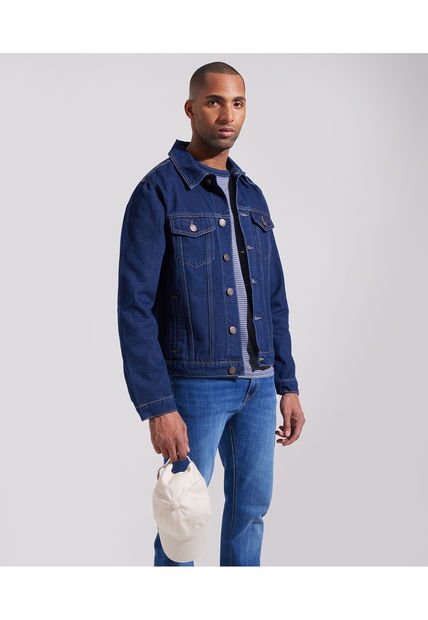 Chaqueta Para Hombre Trucker Color Azul  Marca Patprimo #44080246