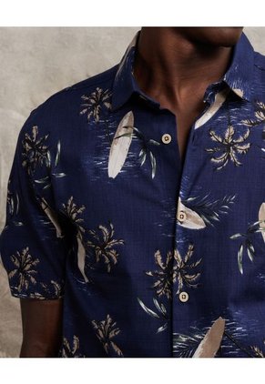 Camisa Para Hombre Manga Corta Sin Bolsillo Color Azul  Marca Patprimo #44012987