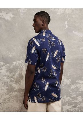 Camisa Para Hombre Manga Corta Sin Bolsillo Color Azul  Marca Patprimo #44012987