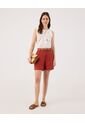Bermuda Para Mujer Regular Corto Color Naranja Marca Patprimo #30100388 de Patprimo