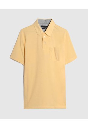 Polo Para Hombre Cuello Maquina Con Bolsillo Color Amarillo  Marca Patprimo #44111091