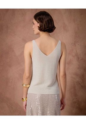 Camiseta Para Mujer Manga Sisa Cuello Redondo Color Crema Marca Patprimo #30093894