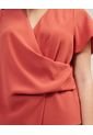 Blusa Unicolor Con Cruce  Para Mujer Terracota Patprimo de Patprimo