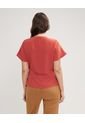 Blusa Unicolor Con Cruce  Para Mujer Terracota Patprimo de Patprimo
