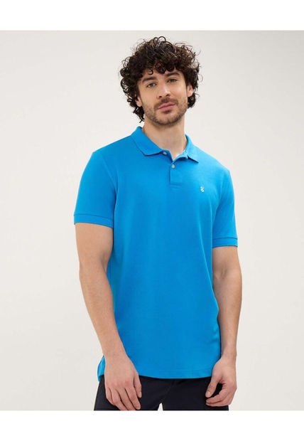 Polo Para Hombre Cuello Tejido Sin Bolsillo Color Azul  Marca Patprimo #44112696