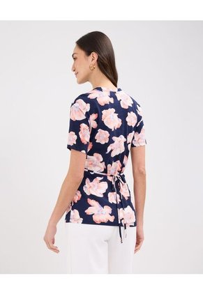 Camiseta Para Mujer Manga Corta Color Azul Oscuro Marca Patprimo #30093561