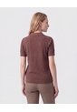 Polo Manga Corta Cuello Tejido Para Mujer  Para Mujer Café Patprimo de Patprimo