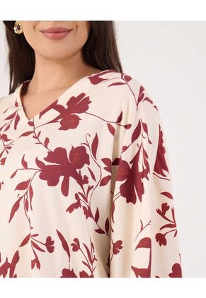 Blusa Para Mujer Manga Corta Color Vino Marca Patprimo #14121412