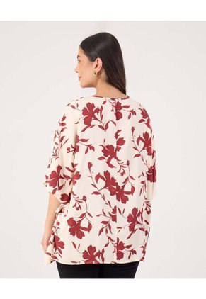 Blusa Para Mujer Manga Corta Color Vino Marca Patprimo #14121412