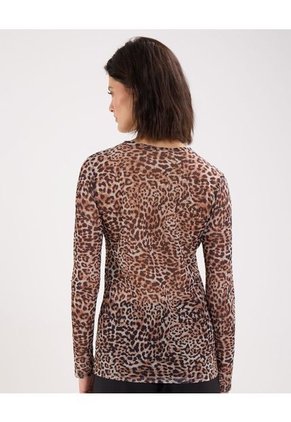 Camiseta Para Mujer Manga Larga Color Café  Marca Patprimo #30093583