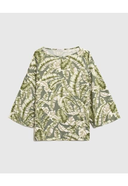 Camiseta Para Mujer Manga 3/4 Cuello Redondo Color Verde Marca Patprimo #30093735