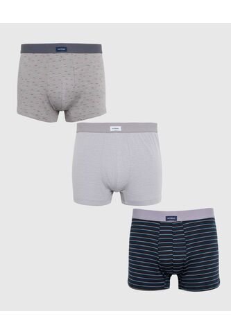 Boxer X3 Para Hombre Fleat Seamer Medio Color Negro Marca Patprimo #44000535 Patprimo