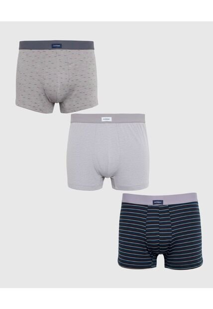 Boxer X3 Para Hombre Fleat Seamer Medio Color Negro Marca Patprimo #44000535