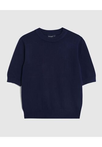 Camiseta  Para Mujer Manga Corta Cuello Redondo Color Azul Marca Patprimo #30093865 Patprimo