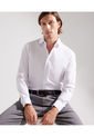 Camisa Para Hombre Manga Larga Sin Bolsillo Cuello Italiano Color Blanco Marca Patprimo #44012582 de Patprimo