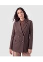 Chaqueta Tipo Blazer Cruzada Para Mujer  Para Mujer Café Patprimo de Patprimo