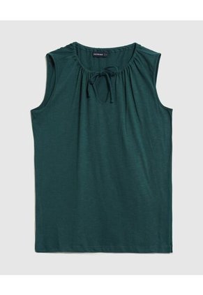 Camiseta Para Mujer Manga Sisa Cuello Redondo Color Verde Marca Patprimo #30093729