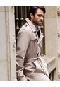 Chaqueta Trench Coat Unicolor  Para Hombre Café Patprimo de Patprimo